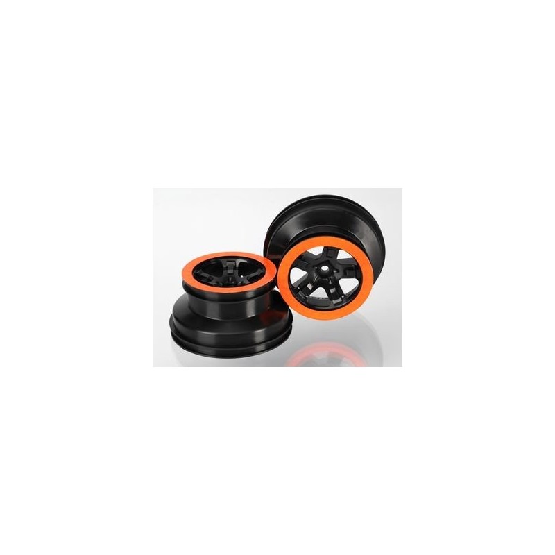 Wheels SCT Black/Orange 2.2/3.0" 4WD/2WD Rear (2)