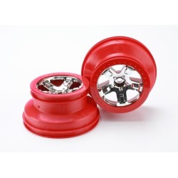 Fälg SCT Krom-Röd 2.2/3.0" 2WD Fram (2)