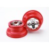 Wheels SCT Chrome-Red 2.2/3.0" 2WD Front (2)