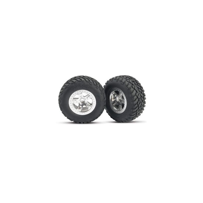 Tires & Wheels SCT/SCT Satin Chrome 4WD/2WD Rear (2)