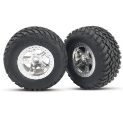 Tires & Wheels SCT/SCT Satin Chrome 4WD/2WD Rear (2)