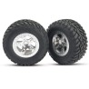 Tires & Wheels SCT/SCT Satin Chrome 4WD/2WD Rear (2)