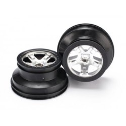 Wheels Satin Chrome - Black 2.2/3.0" 2WD Front (2)