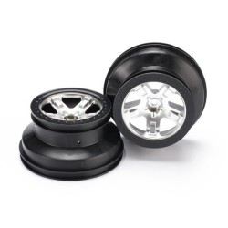 Wheels Satin Chrome - Black 2.2/3.0" 2WD Front (2)