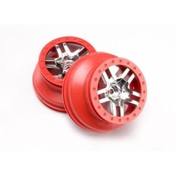 Fälg SCT Split-Spoke Matt Krom-Röd 2WD Fram (2)