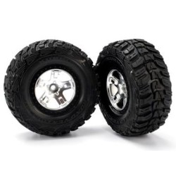Tires & wheels, assembled, glued (SCT satin chrome, beadlock