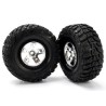 Tires & wheels, assembled, glued (SCT satin chrome, beadlock