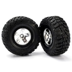 Tires & wheels, assembled, glued (SCT satin chrome, beadlock