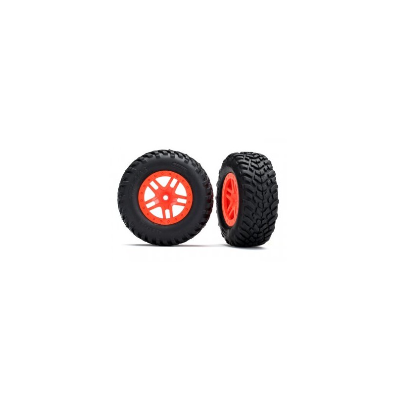 Tires & Wheels SCT / SCT S-Spoke Orange 4WD/2WD Rear TSM (2)