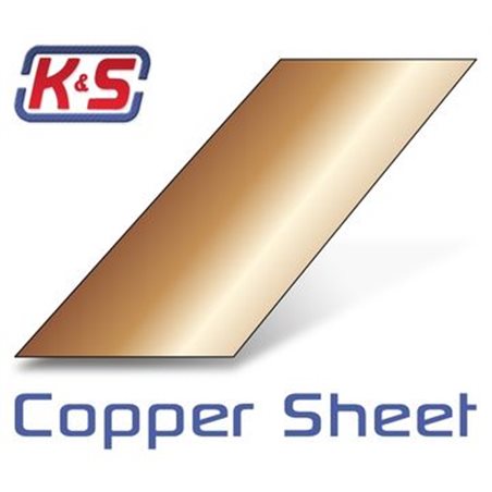 Kopparplåt 250x100x0.62mm (1st x 3)