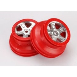 Wheels SCT Satin Chrome-Red (14mm) 2.2/3.0" (2)