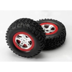 Däck & Fälg SCT/SCT Krom-Röd (14mm) (2)