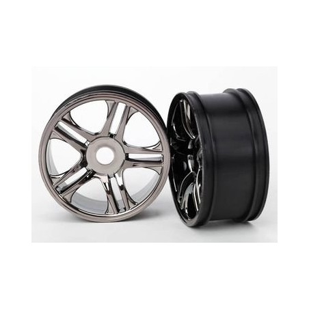 Wheels Split-Spoke Black Chrome Front (2) XO-1