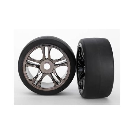 Däck & Fälg Slicks S1/S-Spoke Svart Krom Fram (2) XO-1