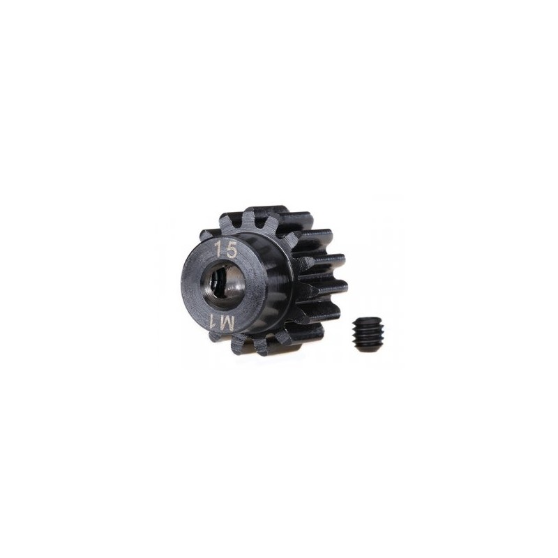 Pinion Gear 15T 1.0M for 5mm Shaft (Machined, Hardened)