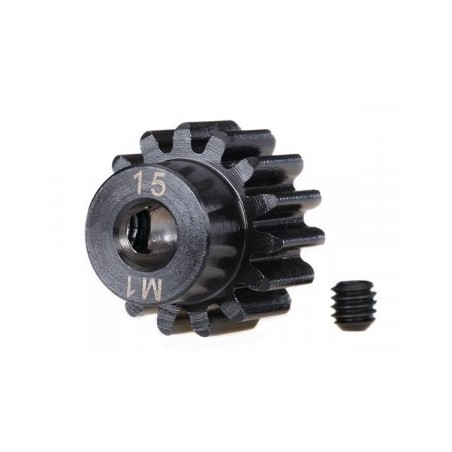 Pinion Gear 15T 1.0M for 5mm Shaft (Machined, Hardened)