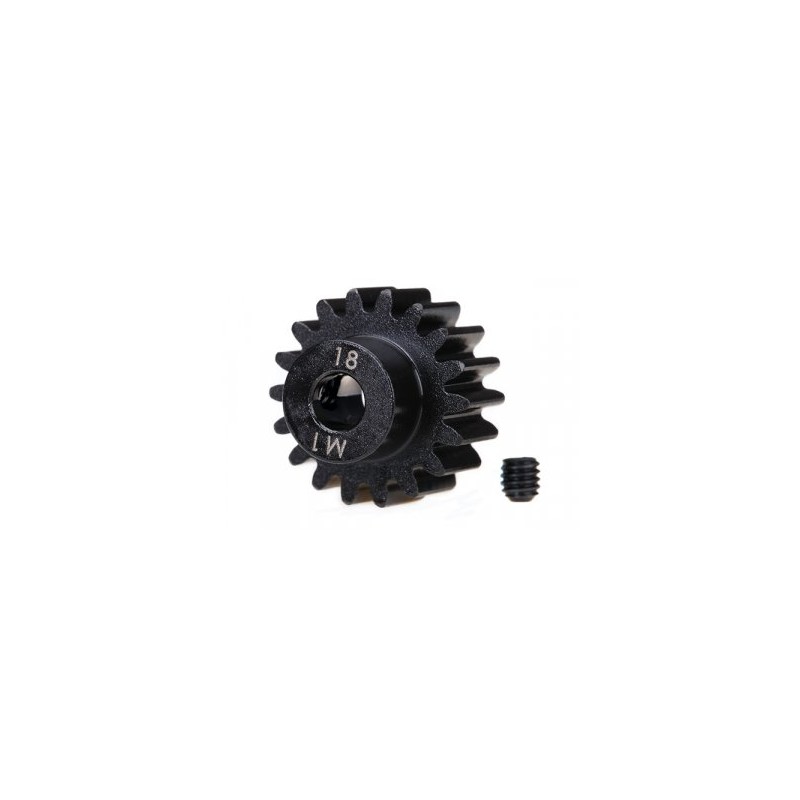 Pinion Gear 18T 1.0M for 5mm Shaft (Machined, Hardened)
