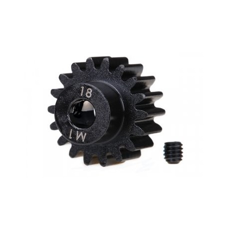 Pinion Gear 18T 1.0M for 5mm Shaft (Machined, Hardened)