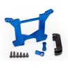 Shock Tower Rear Alu Blue Rustler/Hoss 4x4