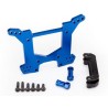 Shock Tower Rear Alu Blue Rustler/Hoss 4x4