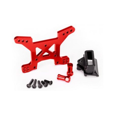 Shock Tower Front Alu Red Rustler/Hoss 4x4