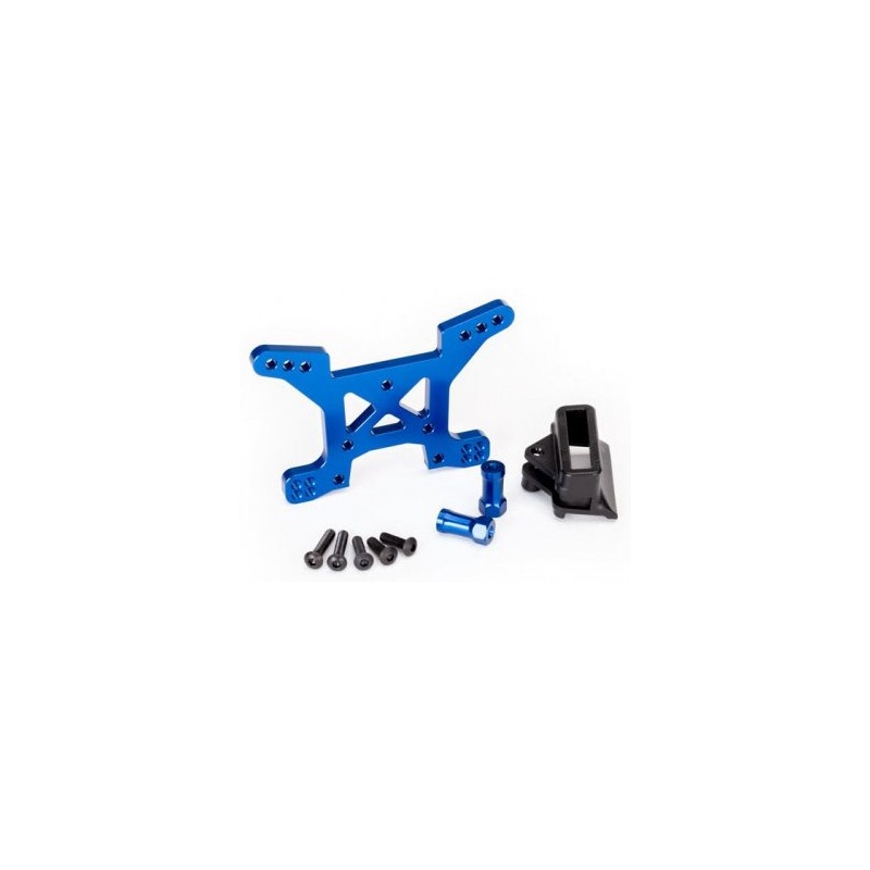 Shock Tower Front Alu Blue Rustler 4x4