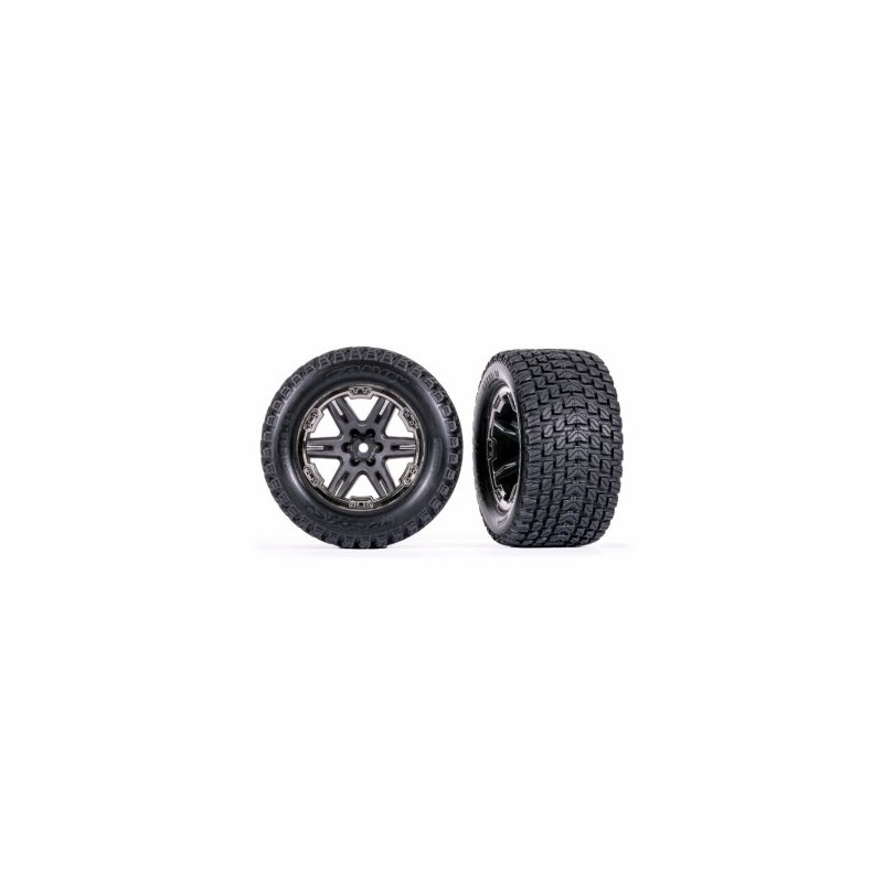 Däck & Fälg Talon Gravix / RXT Grå - Svart Krom 2.8" 4WD TSM (2)