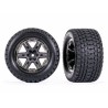 Tires & Wheels Talon EXT/ RXT Gray - Black Chrome 2.8" 4WD TSM (2)