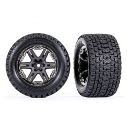 Tires & Wheels Talon EXT/ RXT Gray - Black Chrome 2.8" 4WD TSM (2)