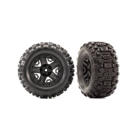 Tires & Wheels Sledgehammer Black 2.8" 4WD (2)
