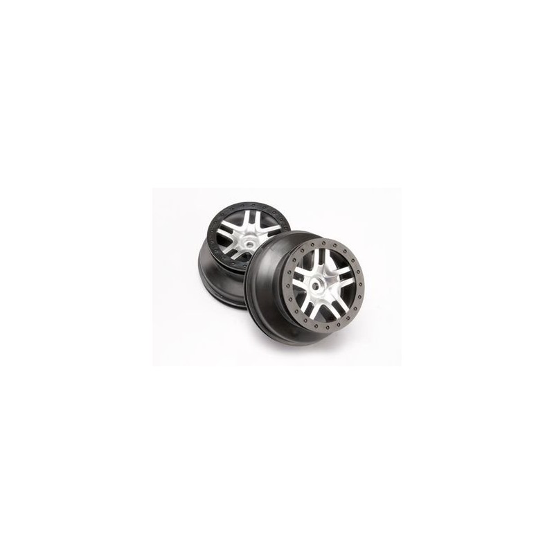 Wheels SCT S-Spoke Chrome-Black 2.2/3.0" 4WD/2WD Rear (2)