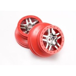 Wheels SCT S-Spoke Chrome-Red 2.2/3.0" 4WD/2WD Rear (2)