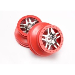 Wheels SCT S-Spoke Chrome-Red 2.2/3.0" 4WD/2WD Rear (2)
