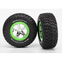 Tires & Wheels BFGoodrich/SCT Chrome-Green 4WD/2WD Rear (2)