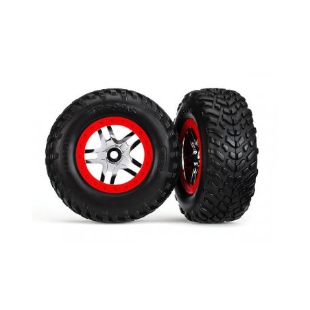Däck & Fälg SCT S1/S-Spoke Krom-Röd 4WD/2WD Bak TSM (2)