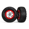 Däck & Fälg SCT S1/S-Spoke Krom-Röd 4WD/2WD Bak TSM (2)