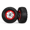 Tires & Wheels SCT S1/S-Spoke Chr.-Red 4WD/2WD Rear TSM (2)