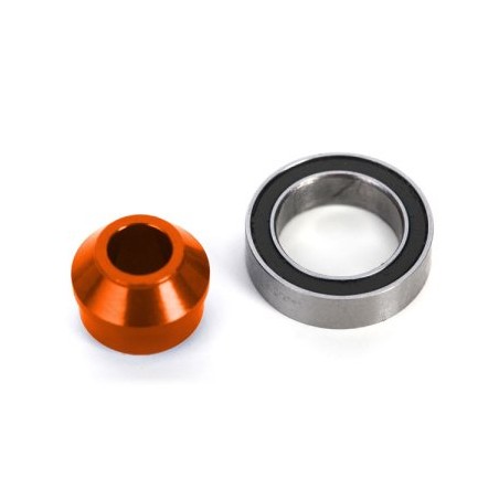 Kullager 10x15x4mm med Adapter Alu Orange