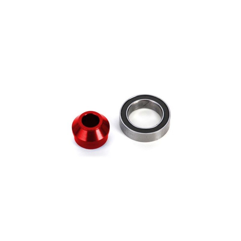 Bearing Adapter Alu Red with Ball Bearing 10x15x4mm