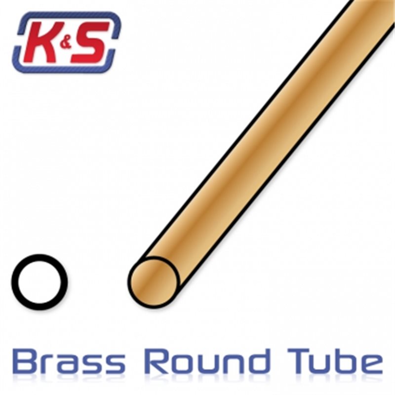 Brass Tube  9.5x305mm (3/8'') (.014'') (1)