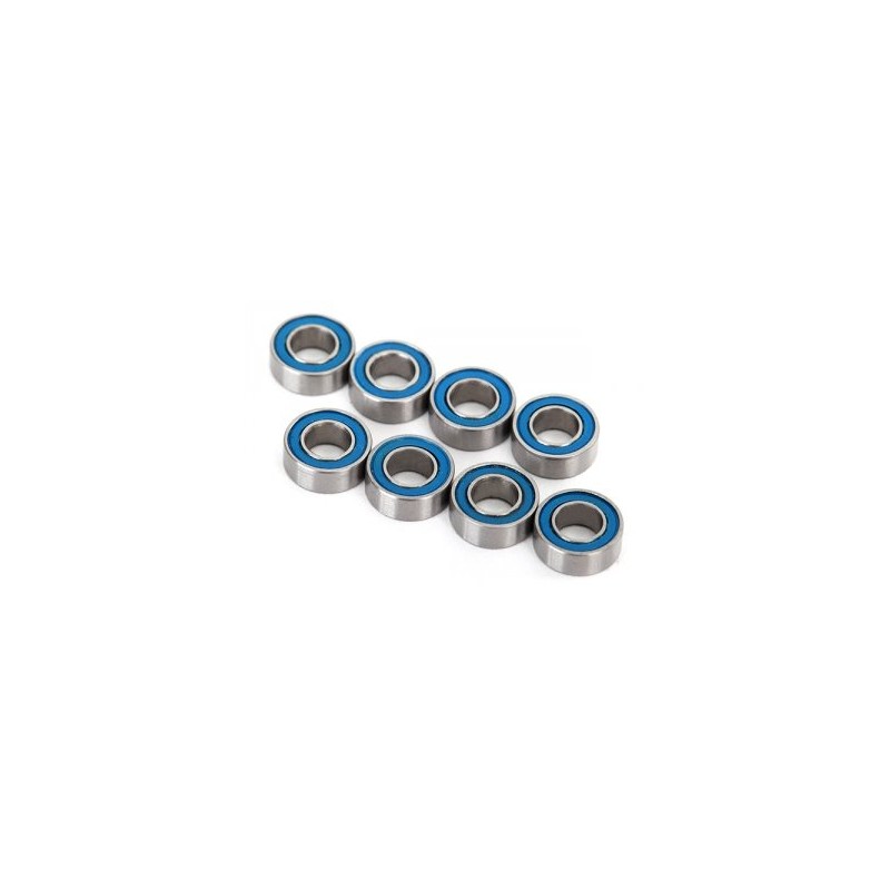 Kullager 4x8x3mm Gummitätat Blå (8)