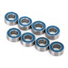 Kullager 4x8x3mm Gummitätat Blå (8)