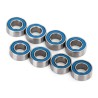 Kullager 4x8x3mm Gummitätat Blå (8)