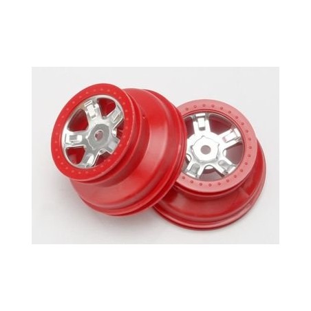 Wheels SCT Chrome-Red Dual Profile 1/16 (2)