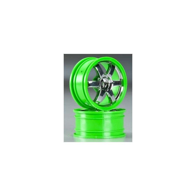 Wheels Volk Racing TE37 Chrome-Green 1/16 (2)