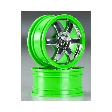 Wheels Volk Racing TE37 Chrome-Green 1/16 (2)