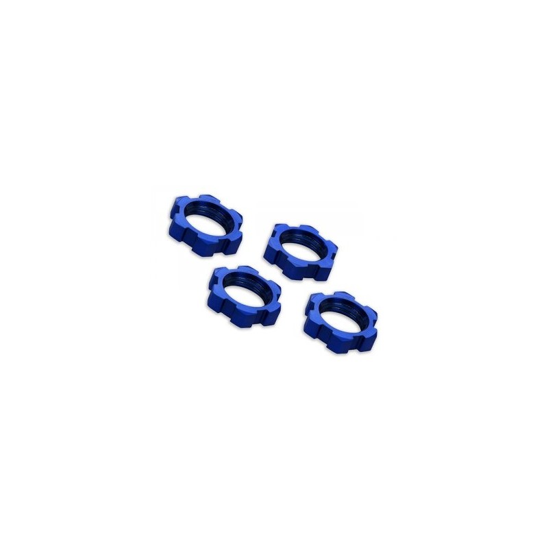 Hjulmutter 17mm Aluminium Blå (4)