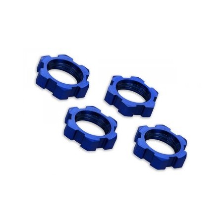 Hjulmutter 17mm Aluminium Blå (4)