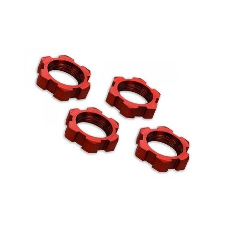 Wheel nuts Splined 17mm Alu. Red (4)