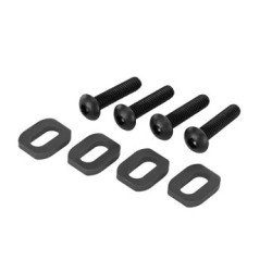 Washers Motor Mount Alu Black w/ Screws (4) X-Maxx, XRT